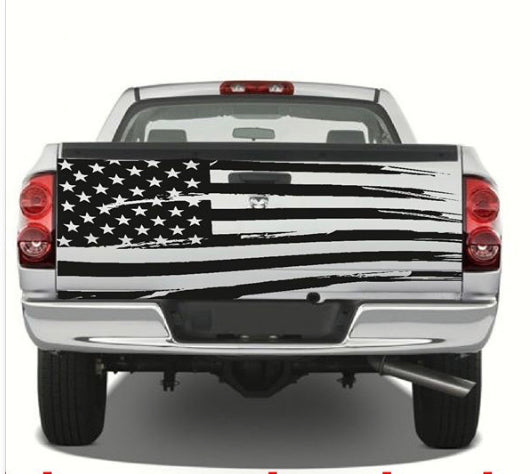 Truck Tailgate USA Flag Decal