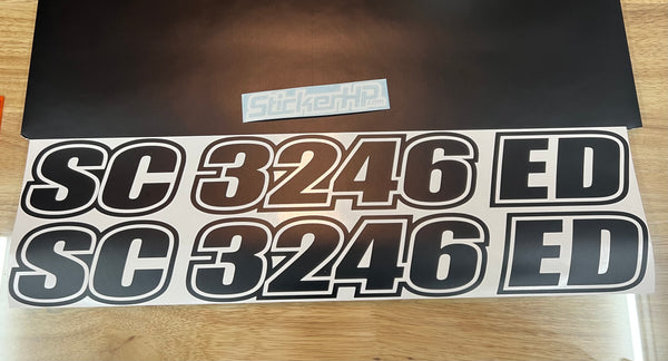 Pinstripe Style Boat Registration Hull ID Number Decals
