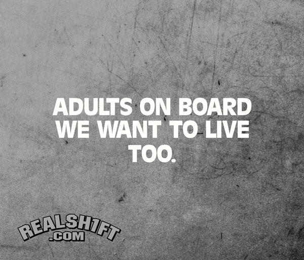 Adults On Board Vinyl Decal
